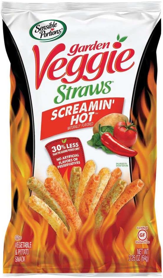Screamin Hot Veggie Straws, 2.25 Ounce (Pack of 6)