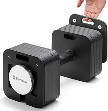 Eisenlink Adjustable Dumbbell 436KG in 2KG increments Maximum 17-level adjustment Square model Pure steel casting Home use Maximum 36KG