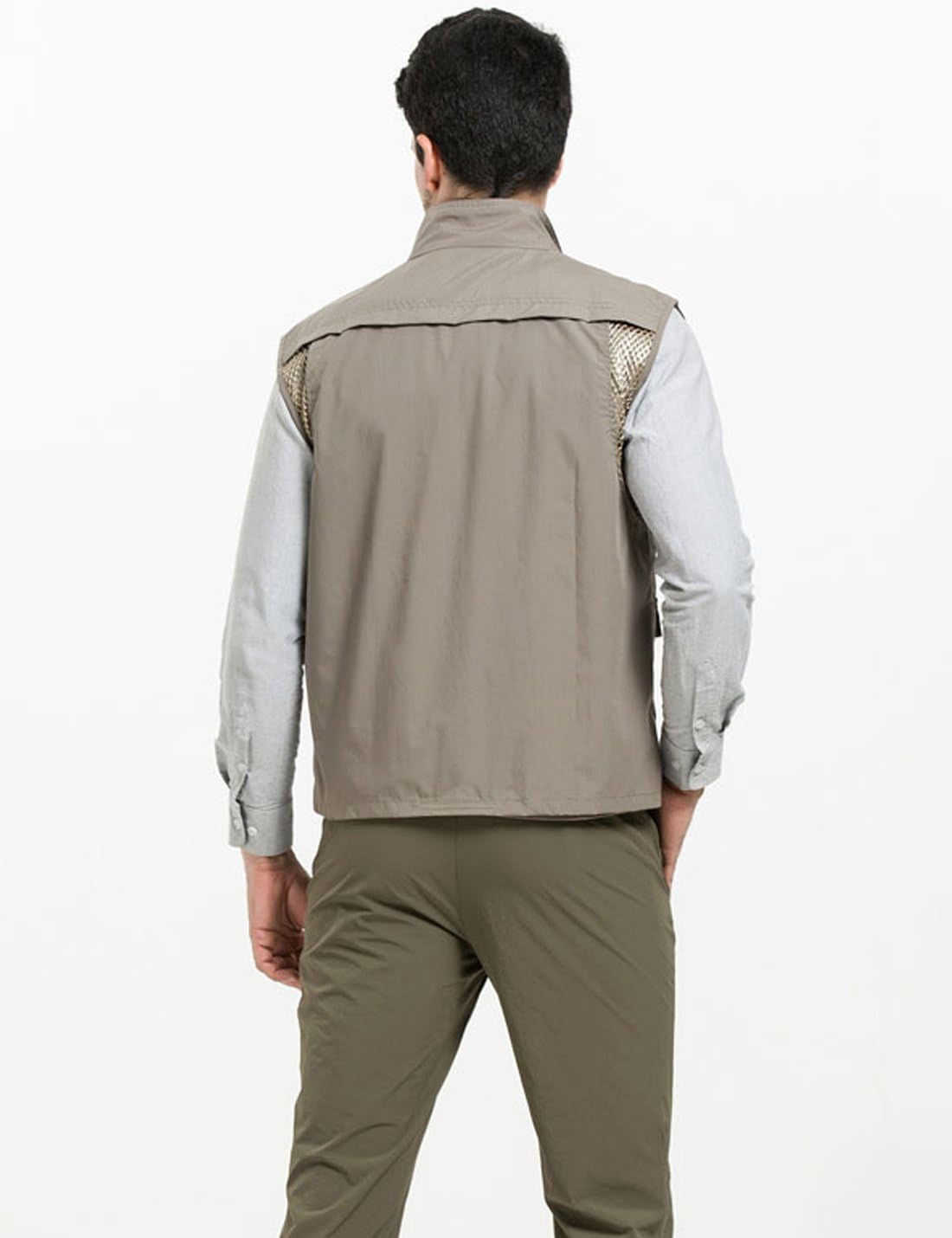 Flygo Men's Casual Lightweight Quick Dry Outdoor Work Photography Fishing Travel Vest with Pockets