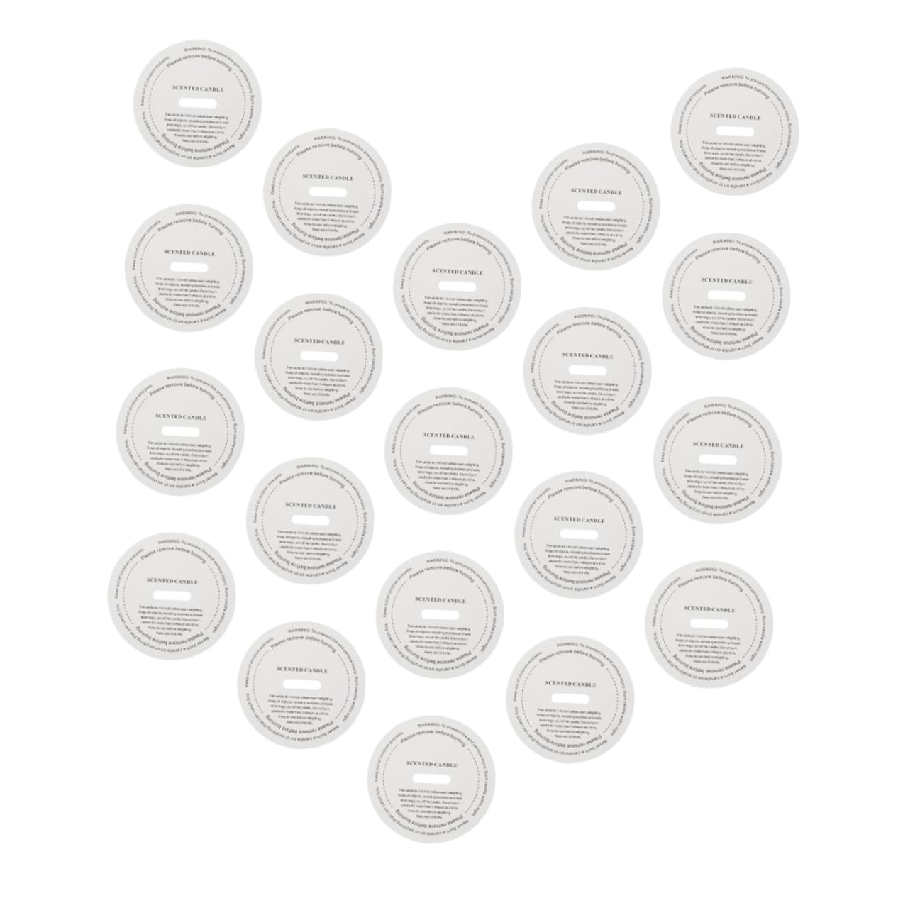 HAPINARY Long-Lasting Scented Candle Protectors 20pcs Candle Cover Papers Elegant Candle Dust Labels