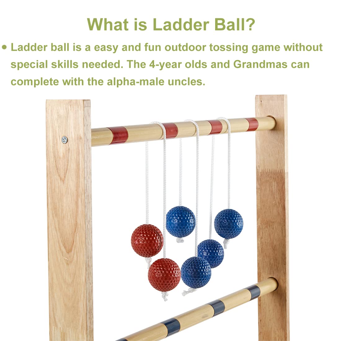 Buy ApudArmis Ladder Toss Game Set, Pine Wooden Golf Ladder Lawn Game