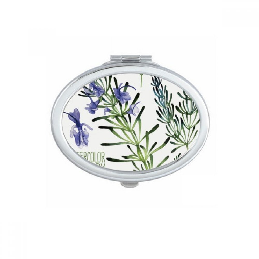 Miroir de poche ovale lavande pour corriger votre maquillage partout