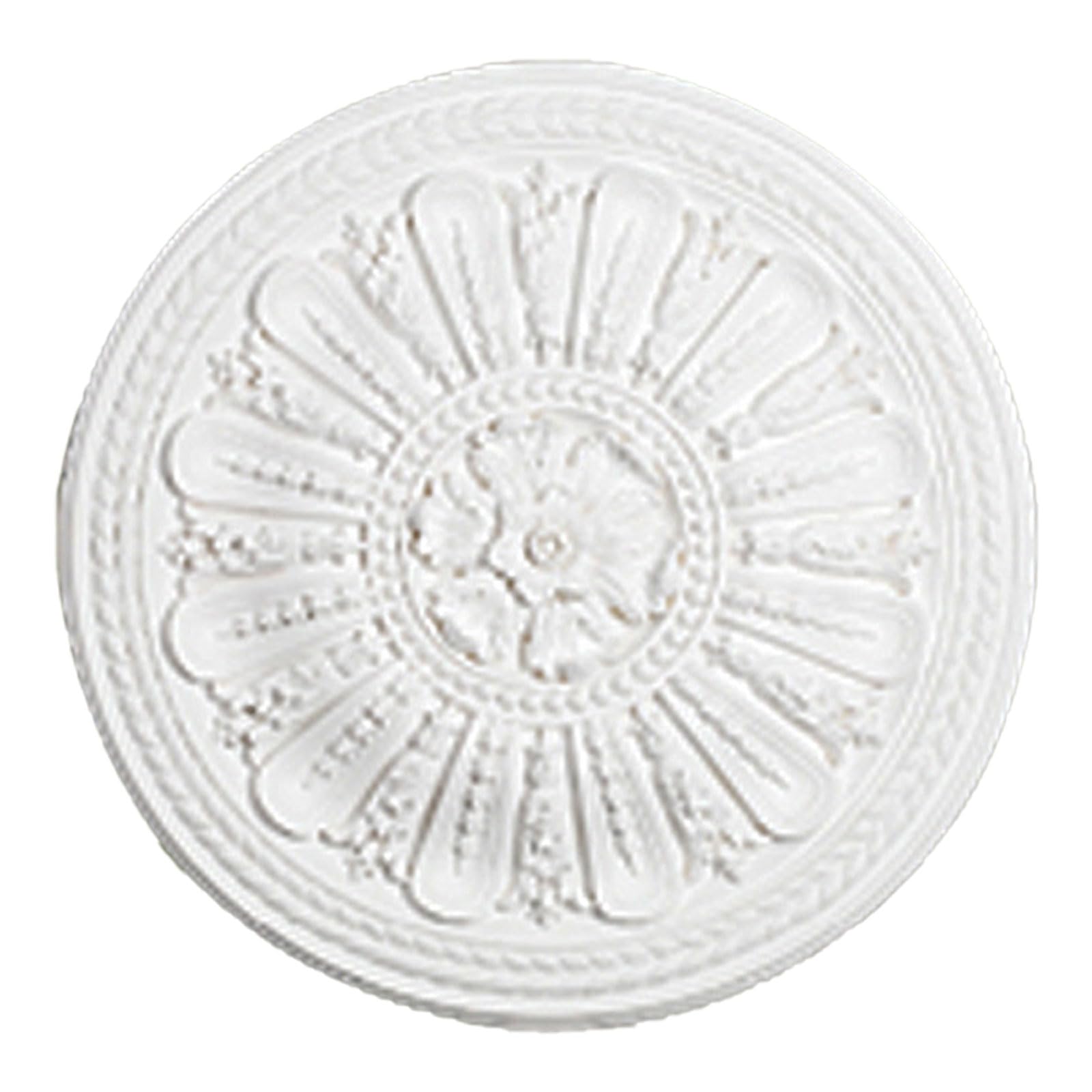 White Round PU Ceiling Medallion Multiple Sizes(White I,60cm)