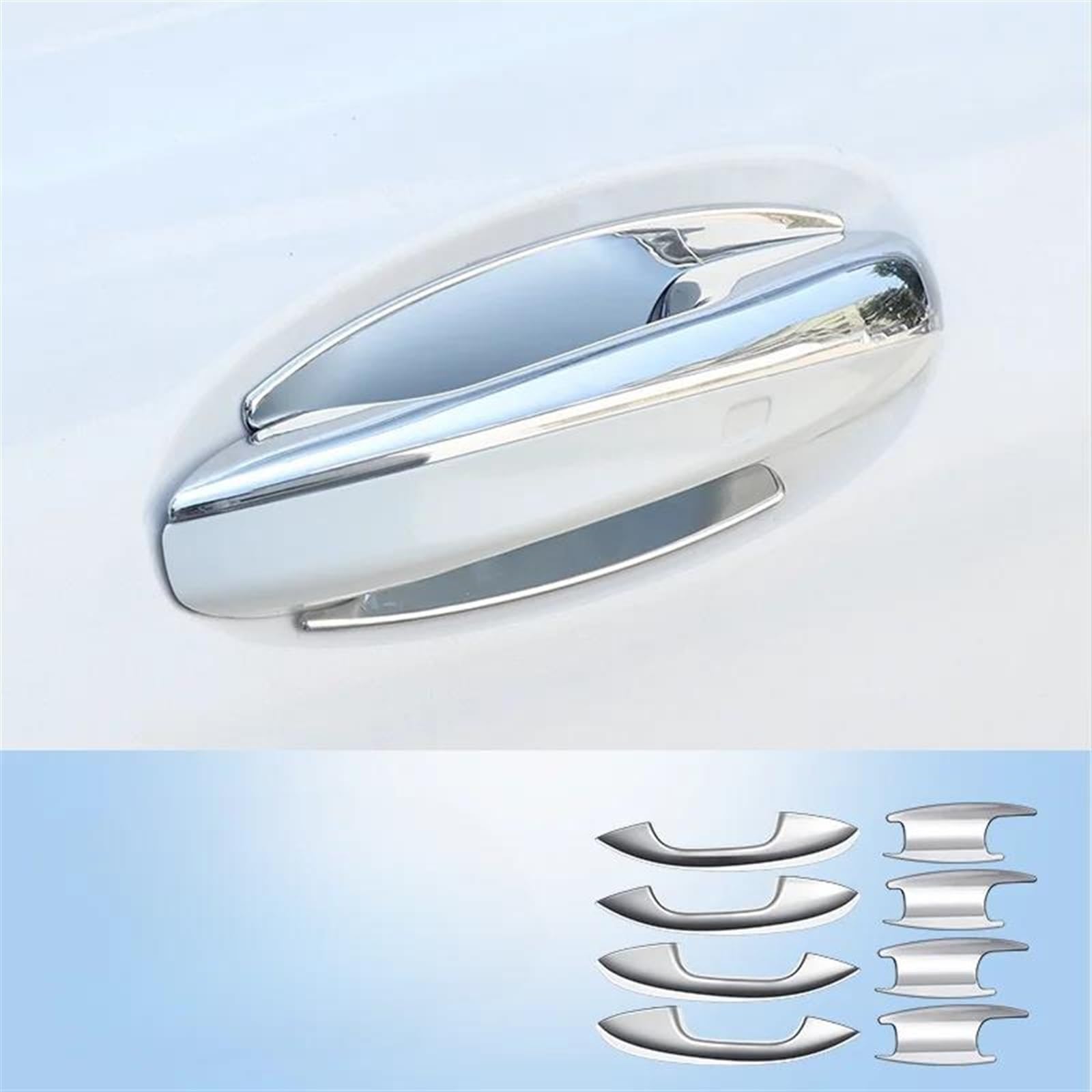NOHEEU Car Exterior Door Handle Trim Cover Parts Accessories for Benz GLC-Class C-Class 2023 2024(Style 5)