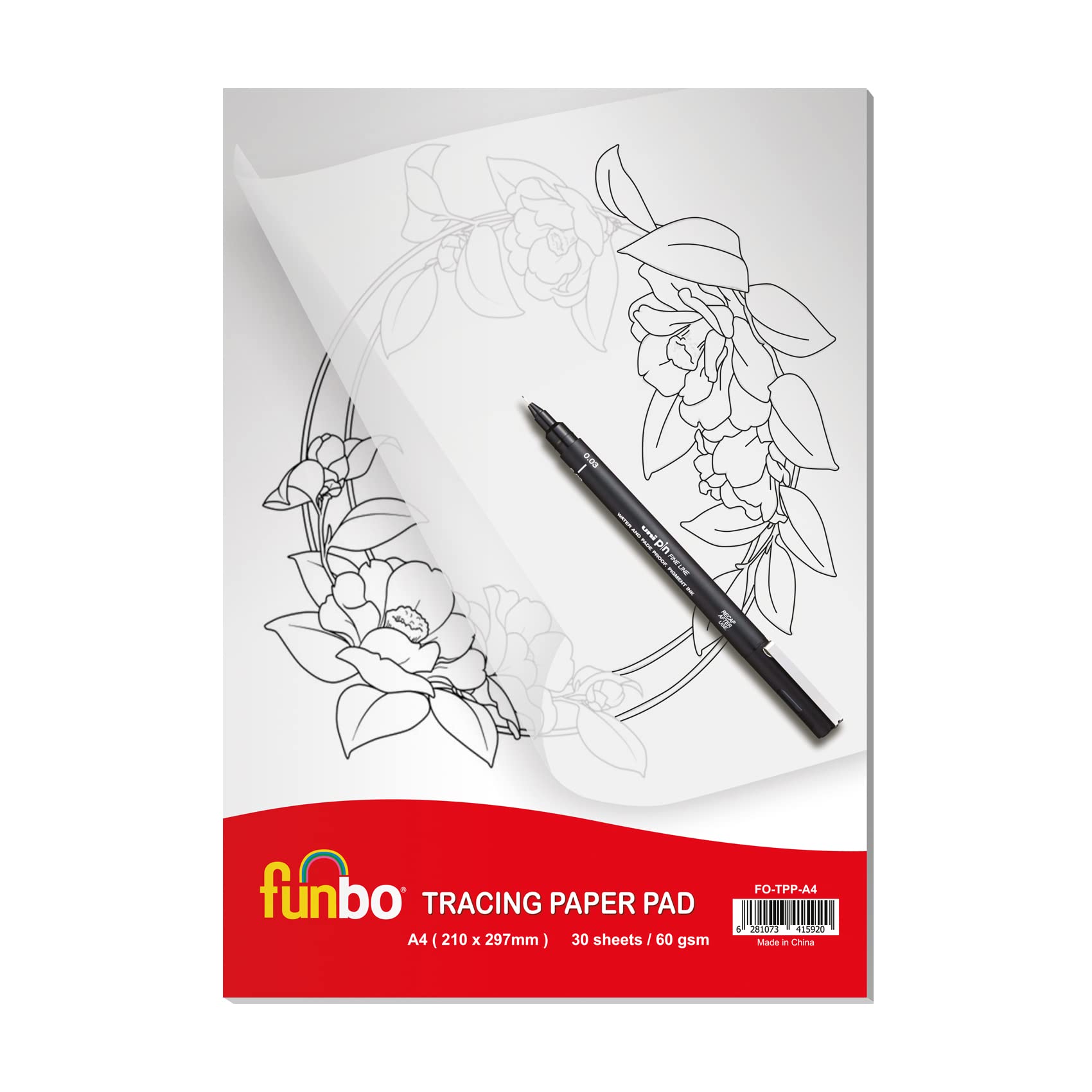Buy Funbo Tracing Paper Pad 30 Sheets 60 GSM A4 Size Translucent