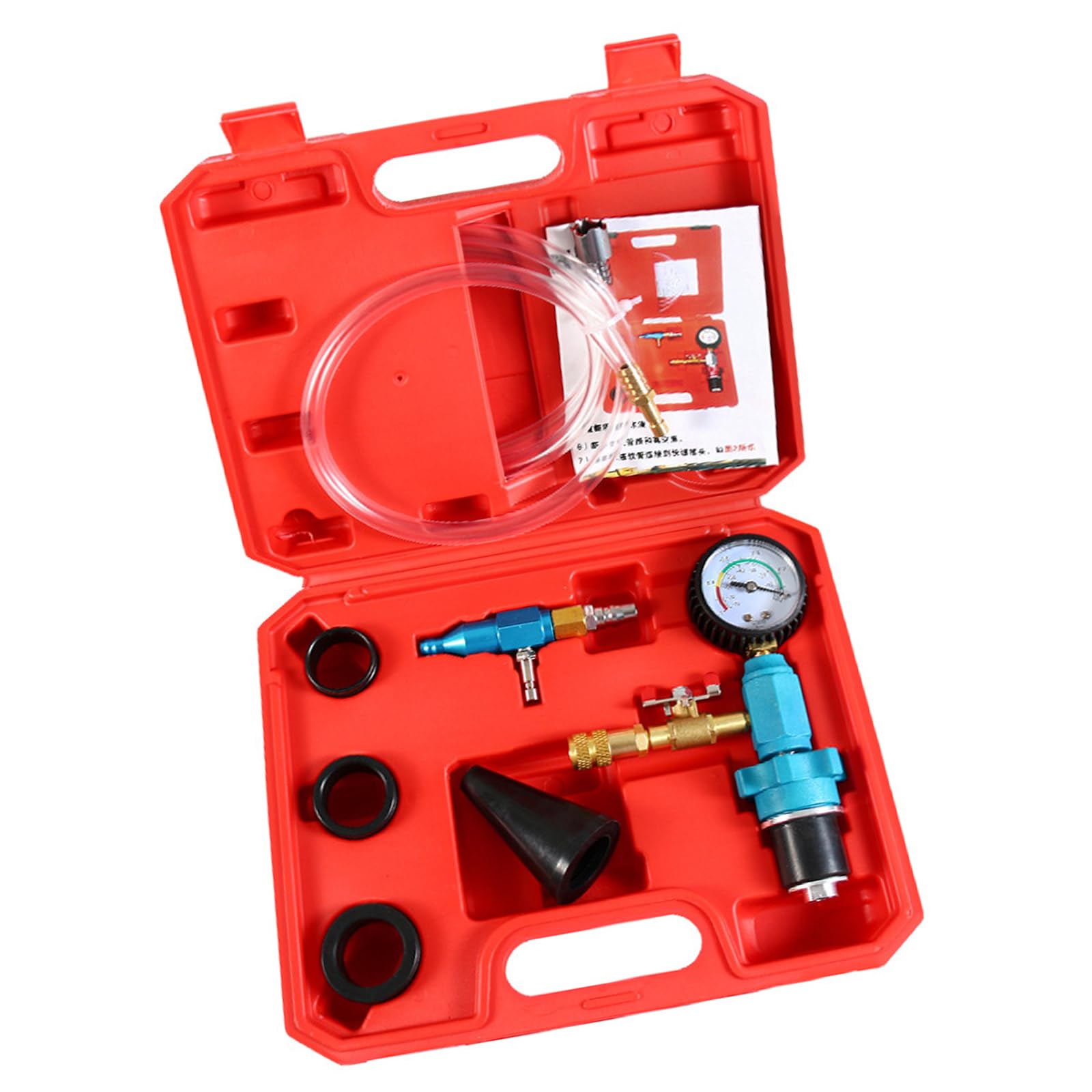 Kit professionale ricarica del liquido refrigerante a vuoto per auto e con adattatori universali e funzione spurgo rapido Set riempimento del liquido refrigerante per auto