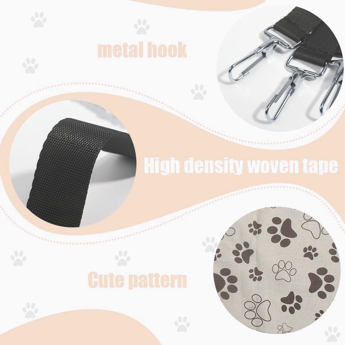 GXGM 1 Pièces Hamac Chat fenetre, Hamac pour Chat en Toile Suspendu pour Chat, Hamac pour Animaux de Compagnie, Doux et Respirant, Convient pour Les Chats, Chiens, Lapins