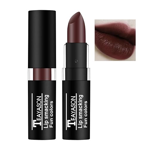 AKARY Marsala - Lápiz labial de larga duración, maquillaje gótico vintage, regalo de fiesta, base profesional para mujeres, Halloween, cosplay,