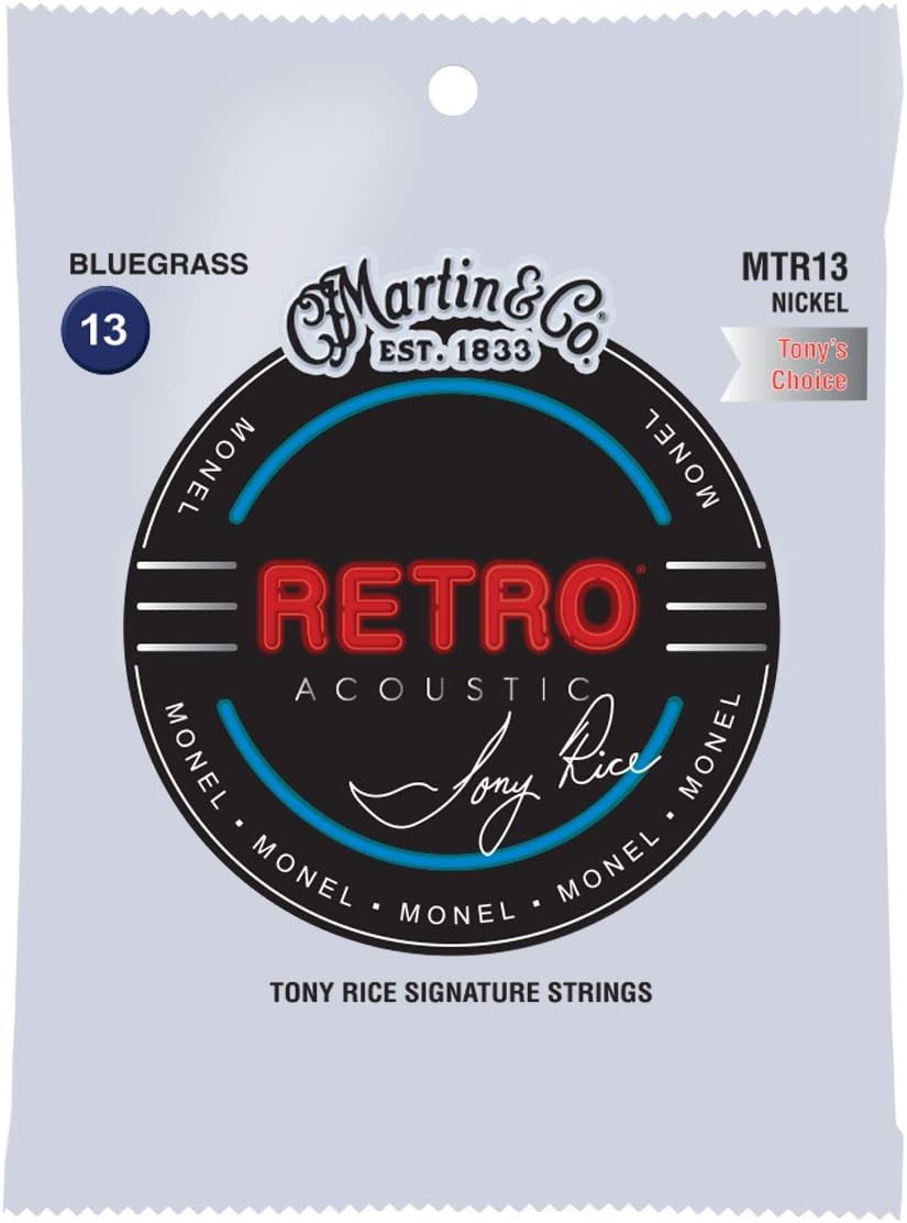 Retro Acoustic MTR13 Bluegrass-Gauge Guitar Strings, Tony Rice’s Choice, Monel Nickel