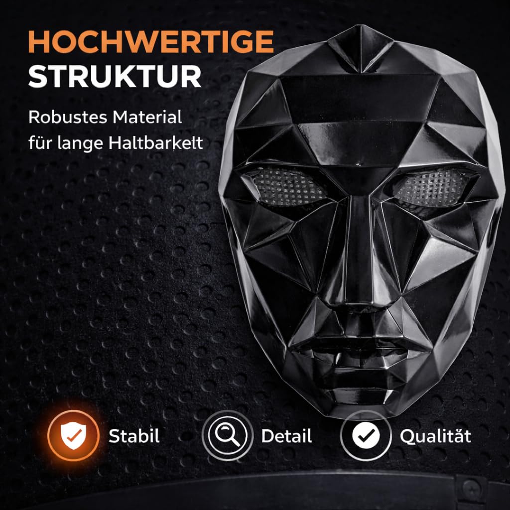 TK Group Timo Klingler Hero® Kostium bohatera The Squid Game, maska, w komplecie karta do gry na Halloween, karnawał, jako kostium dla mężczyzn, kobiet i dzieci, kostium (wybór rozmiaru)