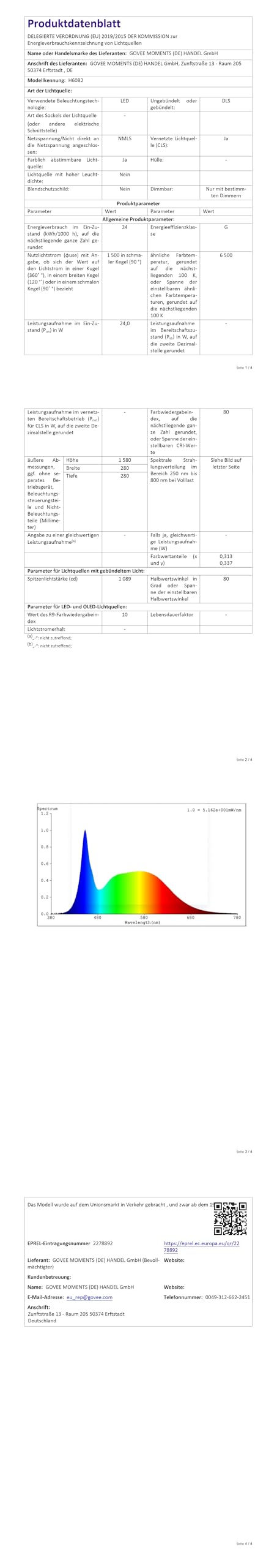 Govee 3-Flammen LED Stehlampe, RGBWW Fokus-Verstellbar, 1500lm, Matter Alexa Kompatibel, 64+ Szenen, Musik Sync, 157cm, Schwarz