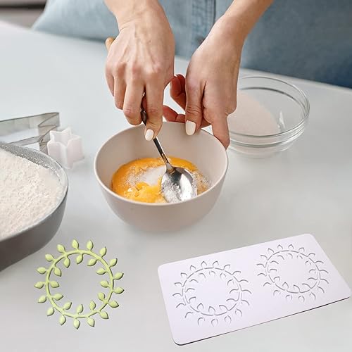 Miniatura 7 de Moldes de silicona para decoración de postres de hojas huecas, moldes de encaje de fondant de hojas, alfombrilla de impresión de chocolate para