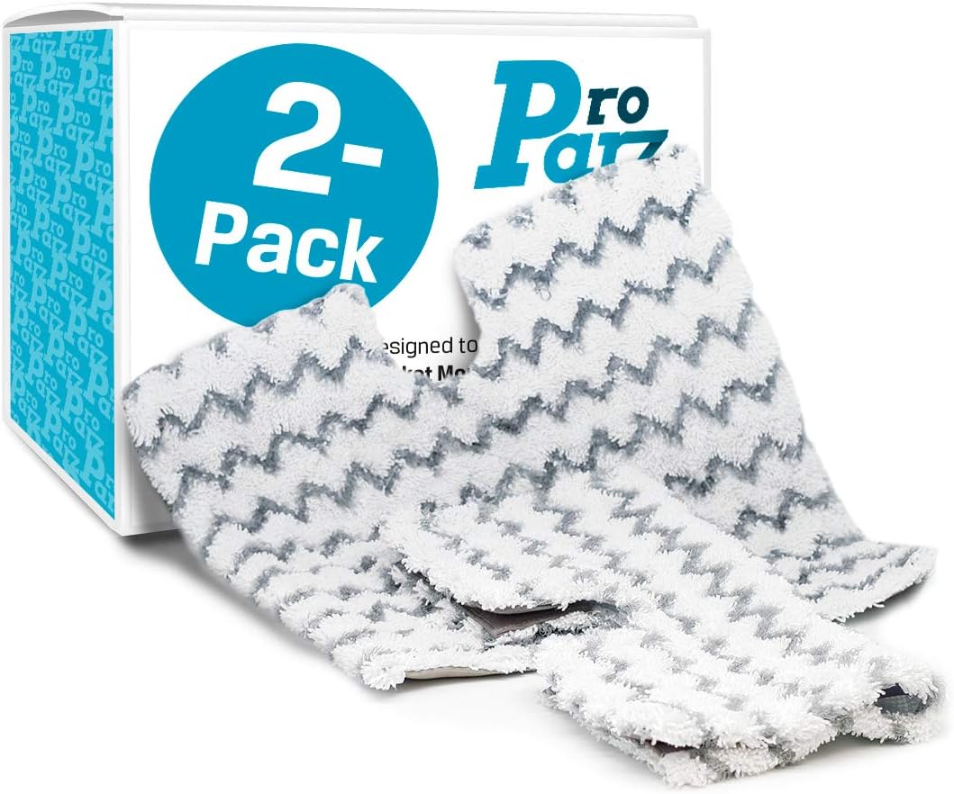 Shark Steam Mop Replacement Pads, Pack of 2 Microfiber Mop Pads for Shark Lift-Away Pro & Genius Steam Pocket Mops - Includes Bonus E-Book - Replaces Shark XTP184 & P184WQ Dirt Grip Pads
