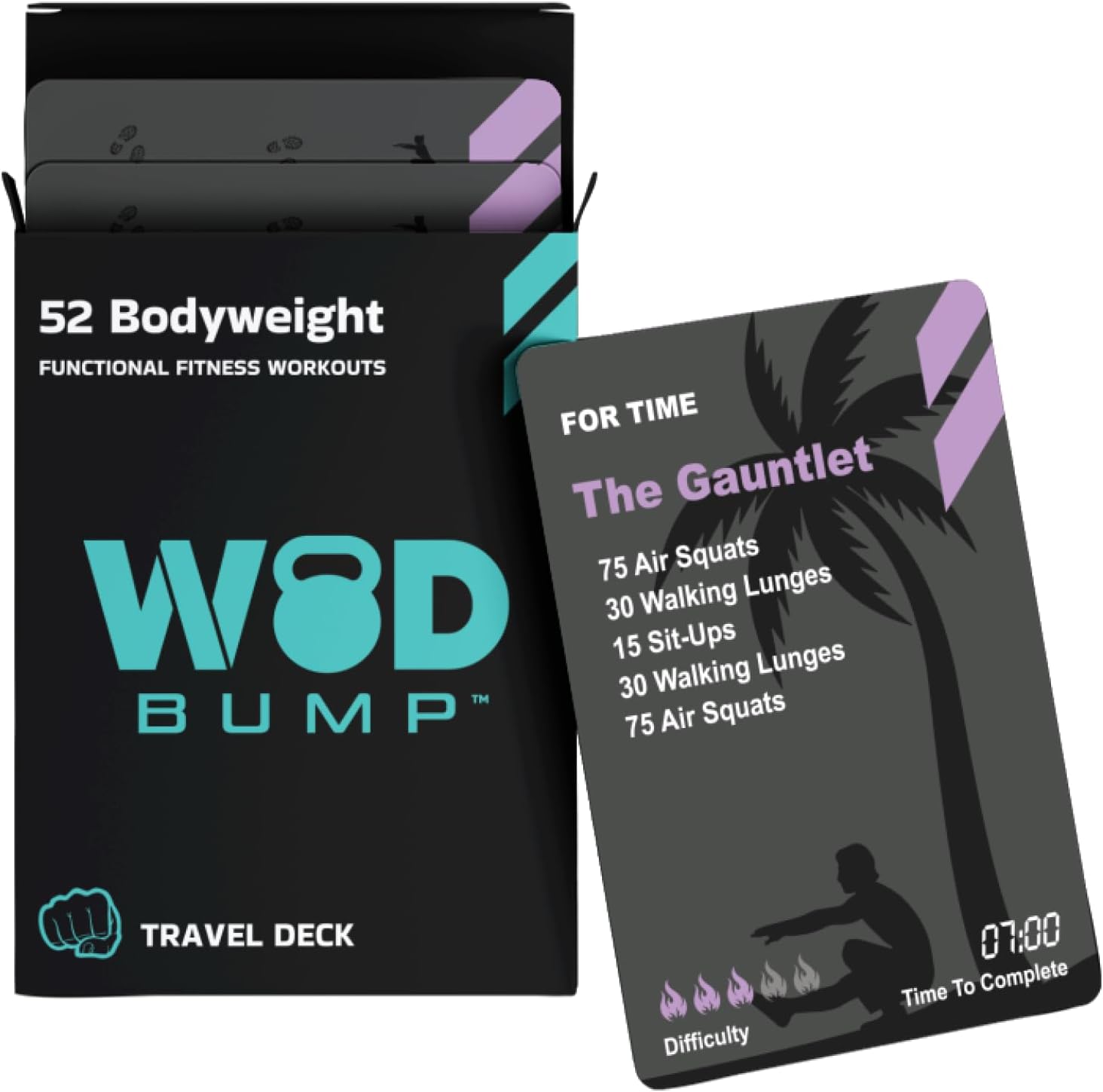Bodyweight No Equipment Workout Cards - Functional Fitness Routine Deck for All Skill Levels | Portable Planner & Workout Tracker