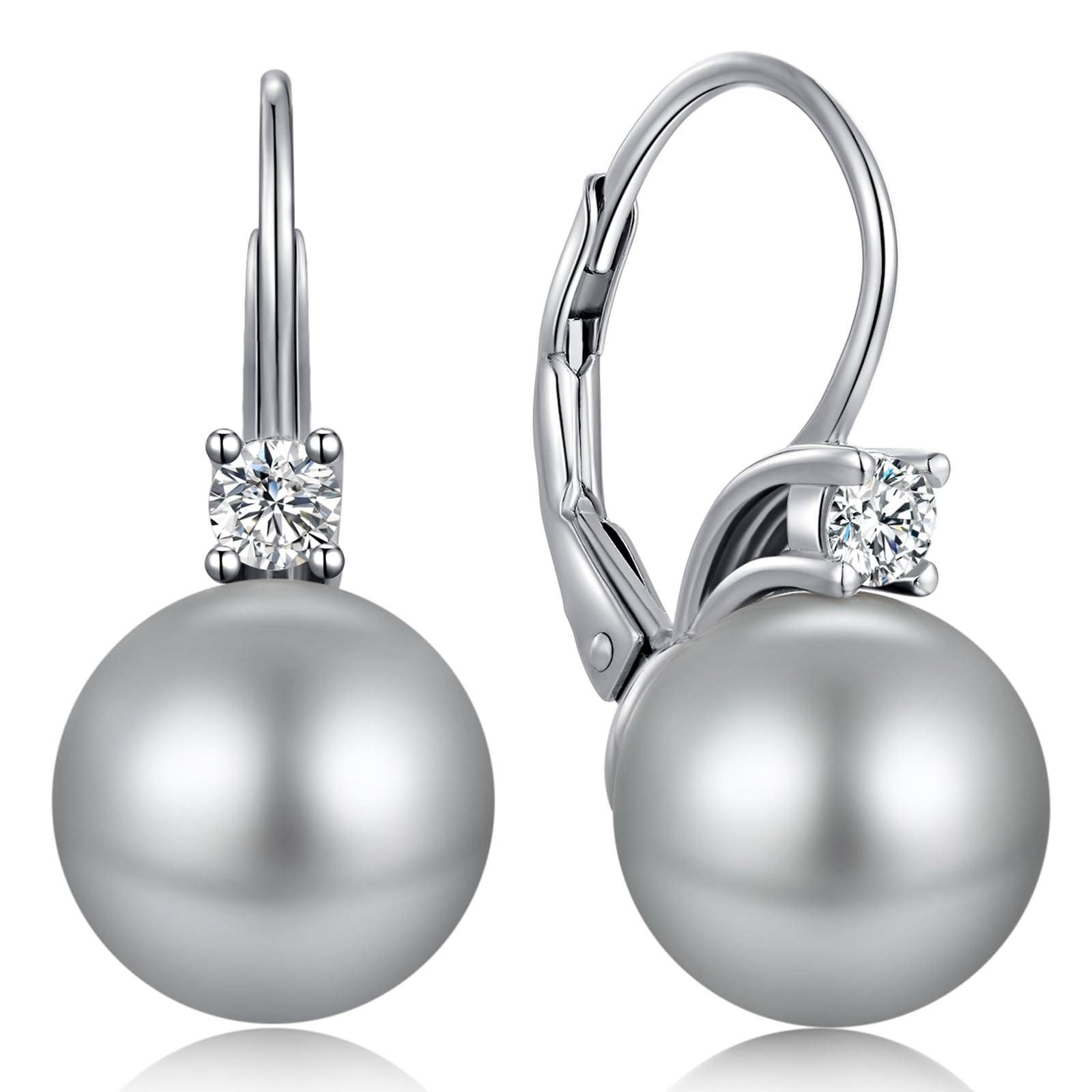 Perlenohrringe 925 Sterling Silber Perlen Leverback Hängende
