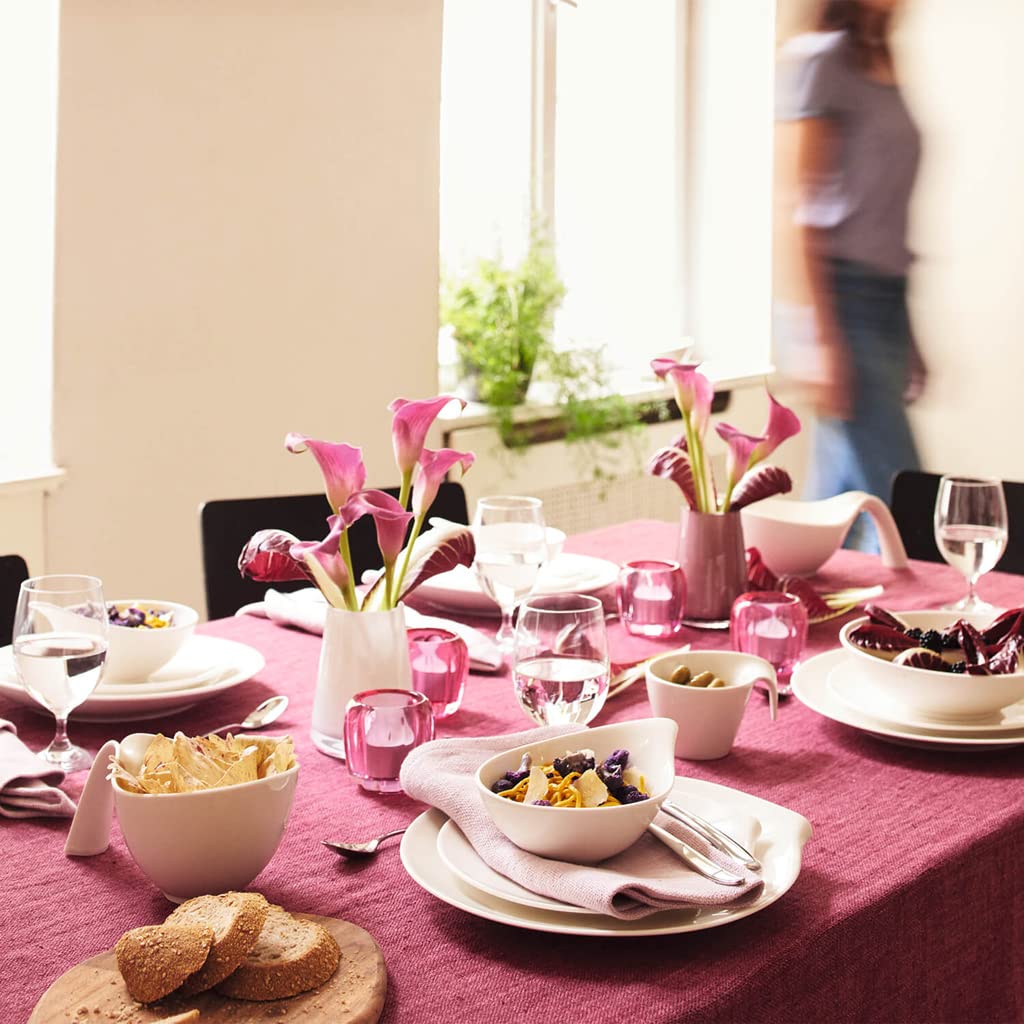 Villeroy & Boch - Flow Suppen- / Müslischalen 6er Set, Schale für Müslis/Obst/Suppen, griffiger Rand, Premium Porzellan, spülmaschinengeeignet, weiß, 300 ml