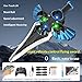 Remote-Controlled Aircraft, Flying Sword Flight, Gesture Control/Remote Control, 360° flip Effect with Lights, Suitable for Beginners and Adults (Dual-Control Style - Blue)