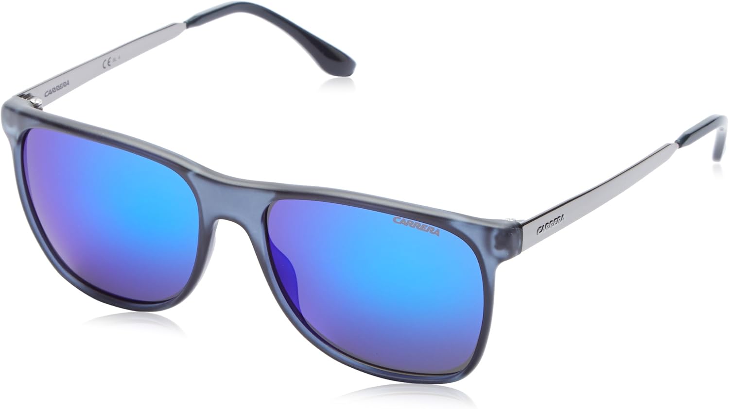 Carrera Sunglasses (Safilo Group) CA6011/S Rectangular Sunglasses, Transparent Blue, 57 mm