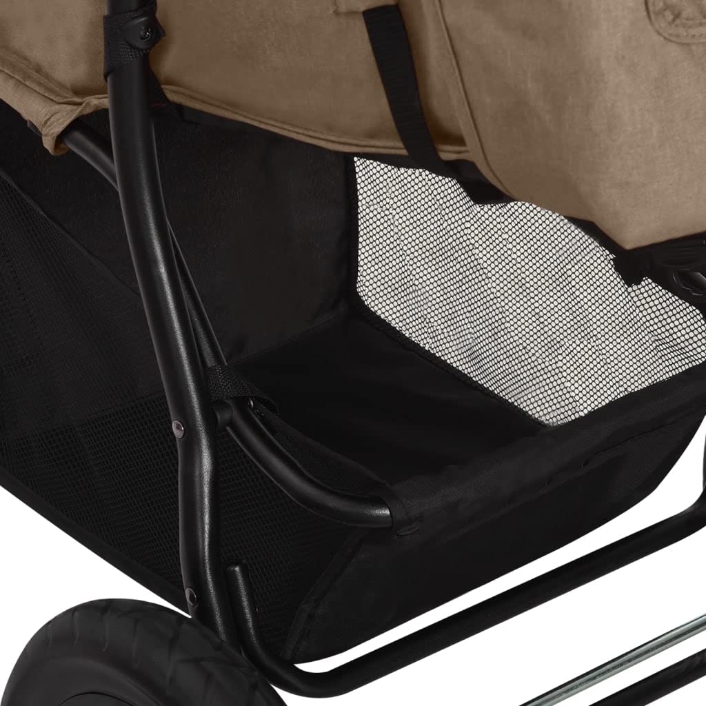 Cochecito de paseo plegable con una sola mano, respaldo ajustable, cochecito de viaje de acero con toldo y cesta, color gris