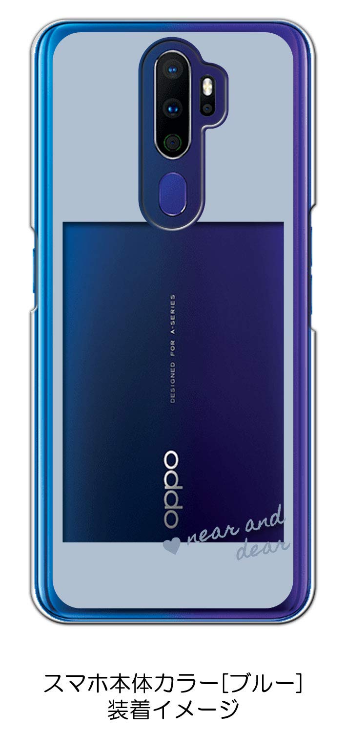 Amazon.co.jp: OPPO A5 2020対応ケース クリア ハード 四角窓 ブルー