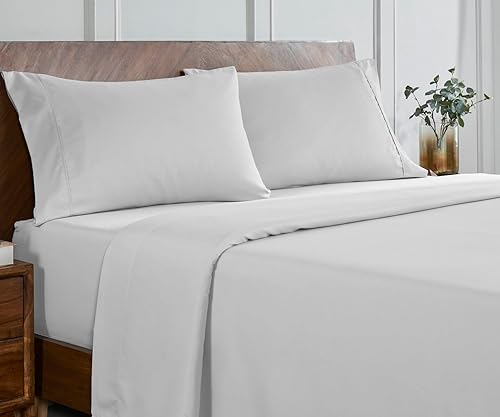 ESSELL 247 Lujoso juego de sábanas tamaño matrimonial, súper suave, sin arrugas con bolsillos profundos, hipoalergénico, transpirable y resistente a