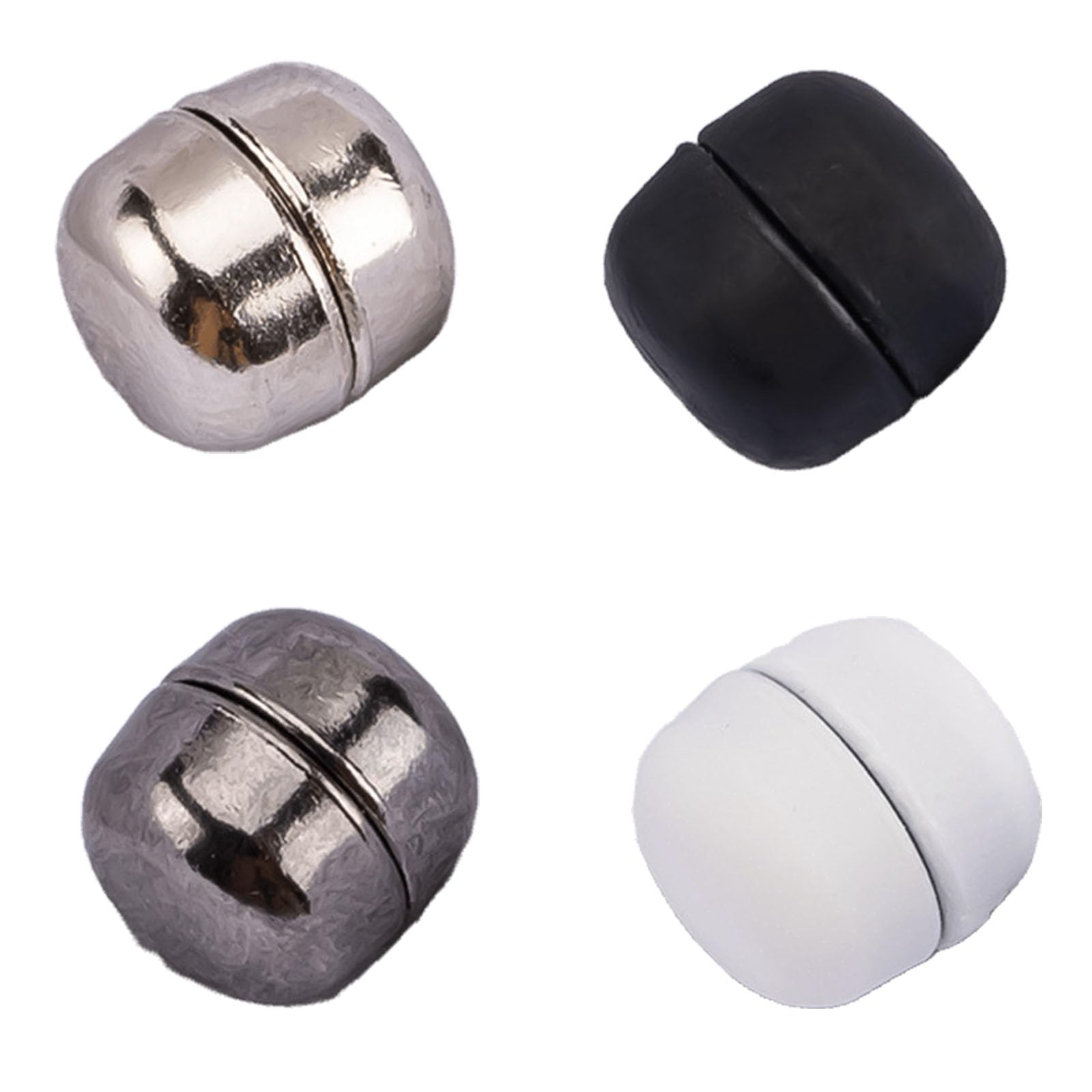 Tivleed Black Cylindrical Magnetic Fasteners 4-Pack - Copper Clothing Closures For Hijabs, Scarves & Hoodies - Snag-Free Pinless Design With Strong Hold