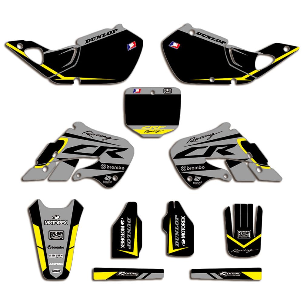Kit deco stickers Honda CR 125 1998 et CR 250 1997 pour renovation et sorties motocross