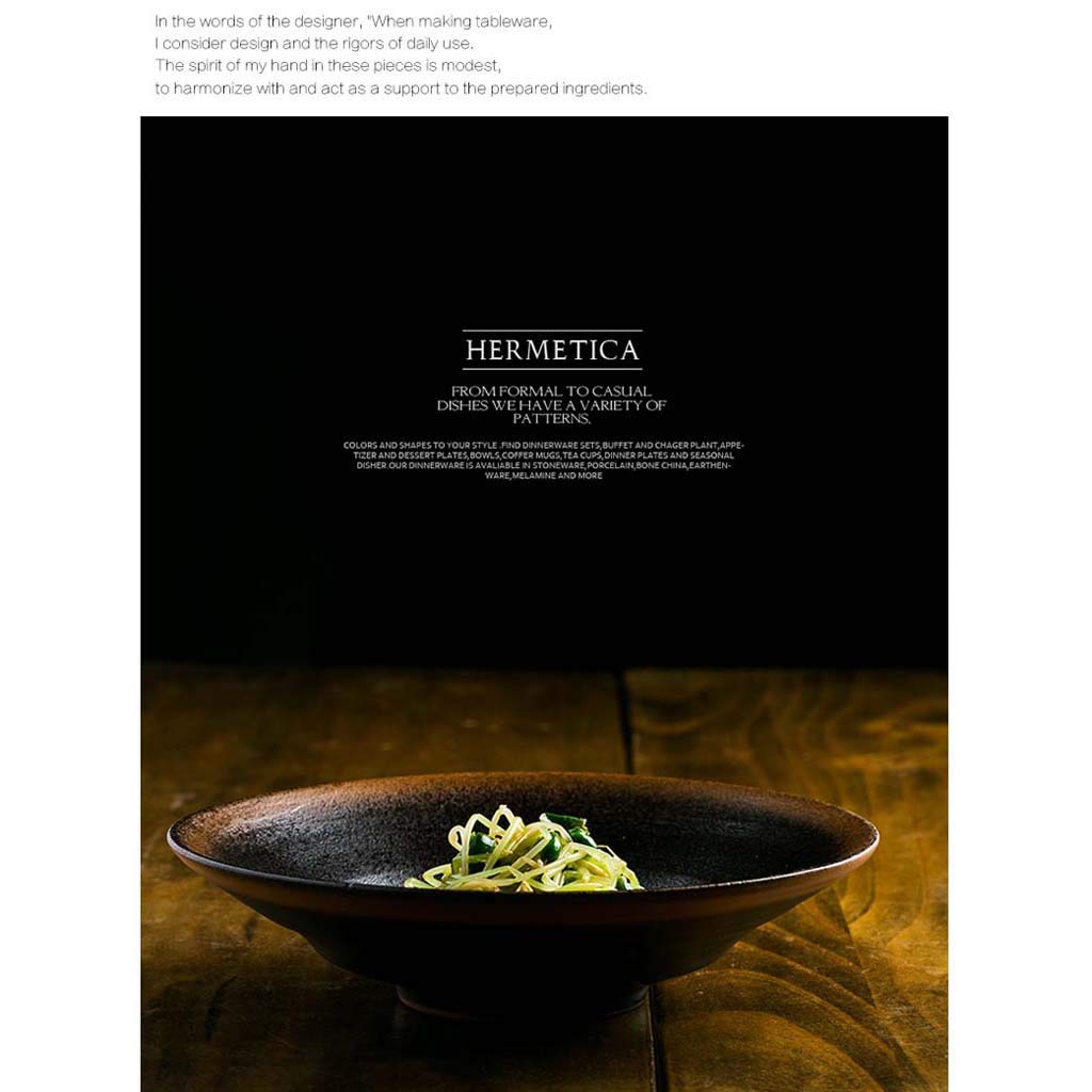 23,5 cm kreatywna ceramiczna miska na makaron stylowy talerz wiadro do domu i restauracji | wszechstronna zastawa stołowa do serwowania przekąsek i makaronu