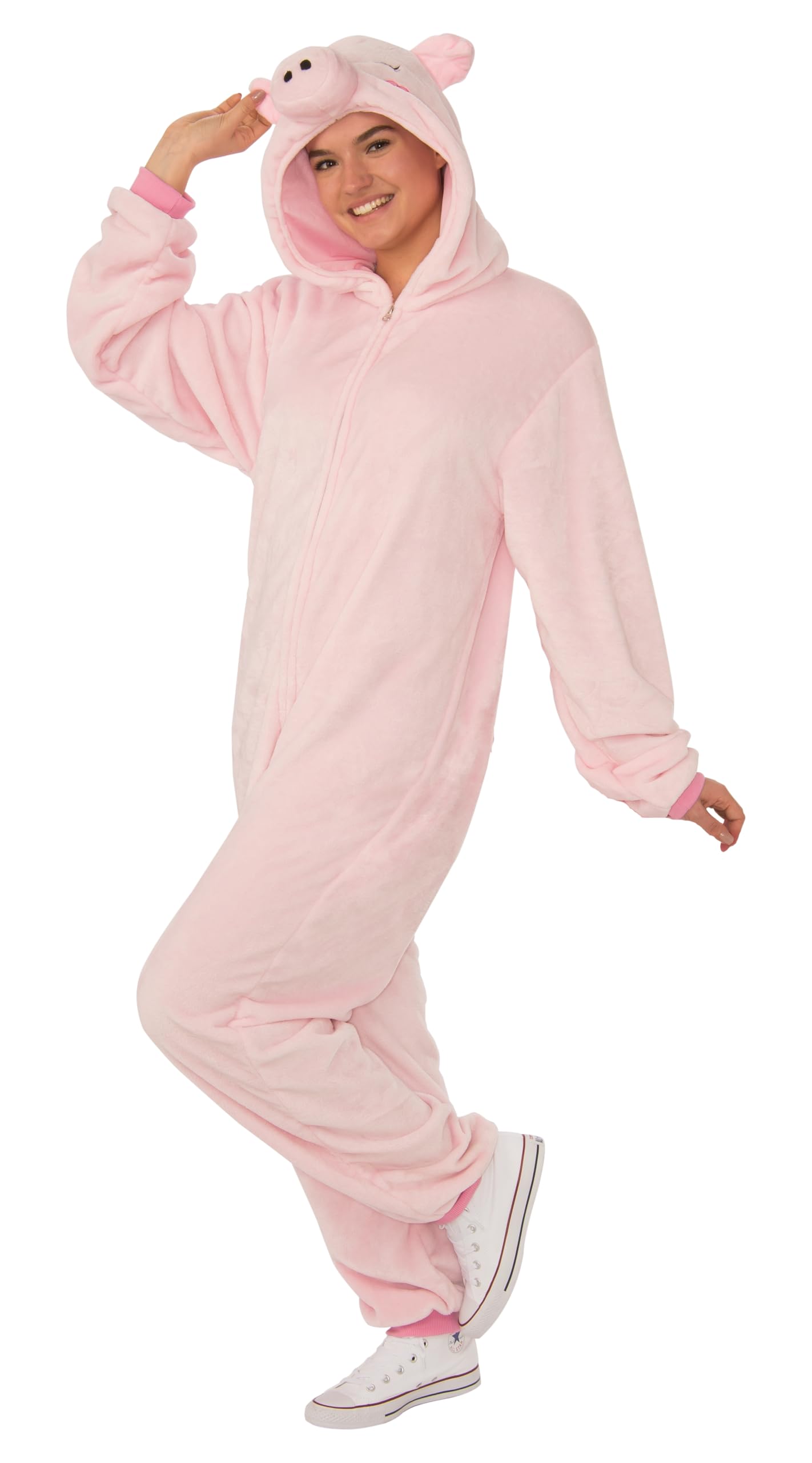 Rubies Adult Comfy Wear One Piece Hooded Costume Jumpsuit - View #4