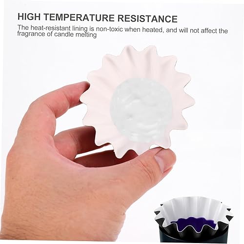 Miniatura 9 de IMIKEYA Bandeja de cera a prueba de fugas, 50 piezas, 1 juego de accesorios de revestimiento de cera reutilizable, fragancia derretida, velas