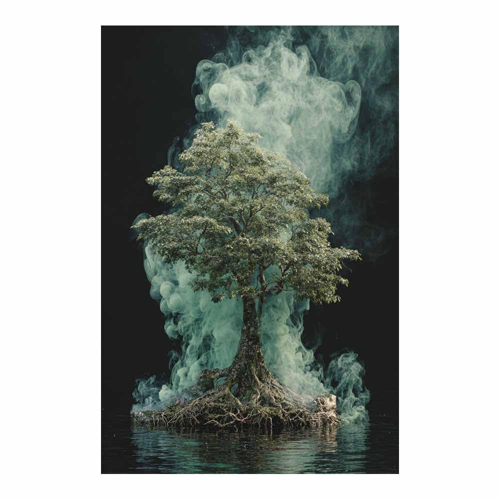 DMZPKZB Tree Of Life Large Wall Art Cosmic Aquas Tree Colorful Canvas Art Prints,Abstract Painting,Scenery Wall Decor,For Gallery,Bedroom,Living Room And Hotel(Multicolor)-50x70cm Unframed