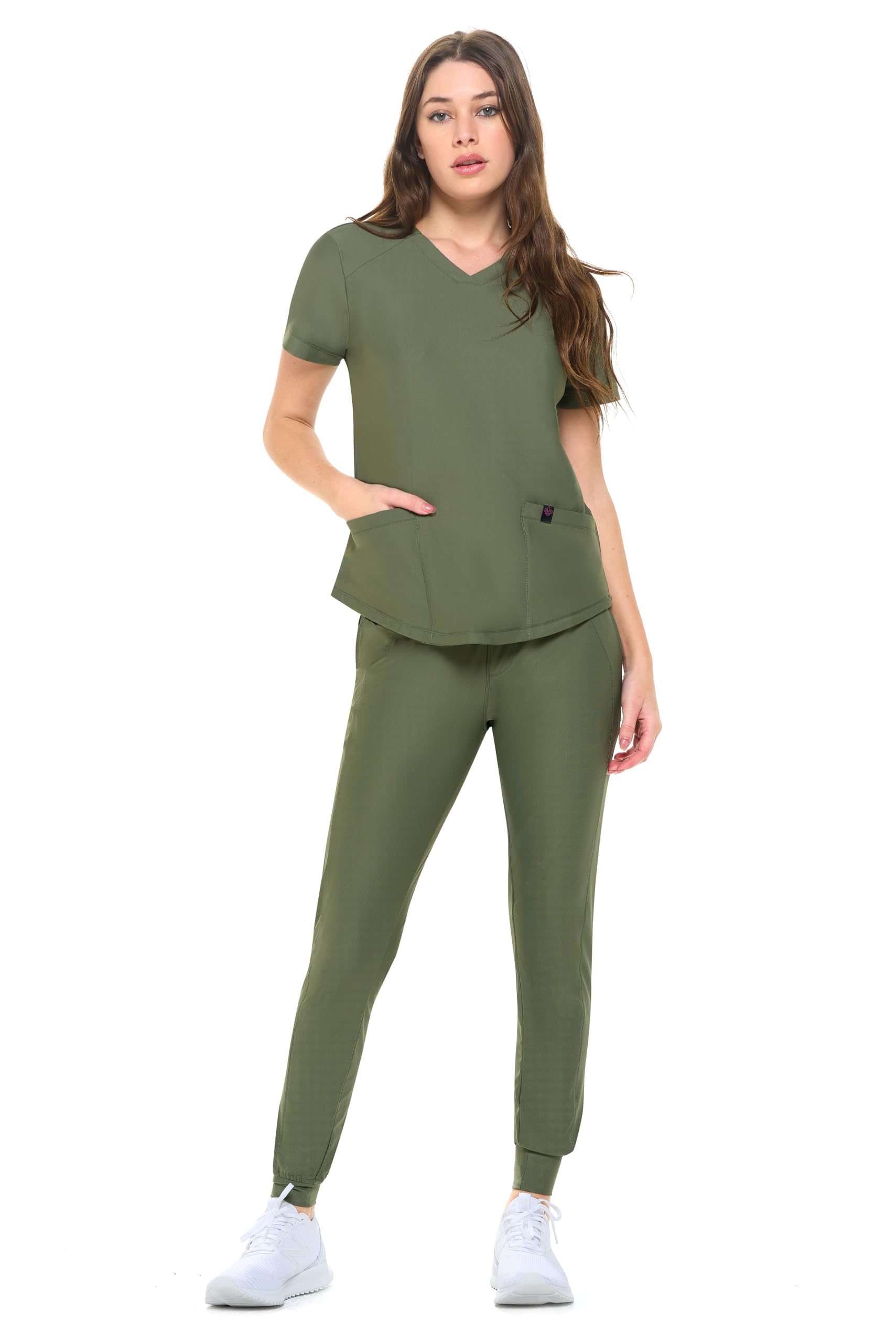 Natural Uniforms Conjunto de ropa quirúrgica ultra elástica para mujer
