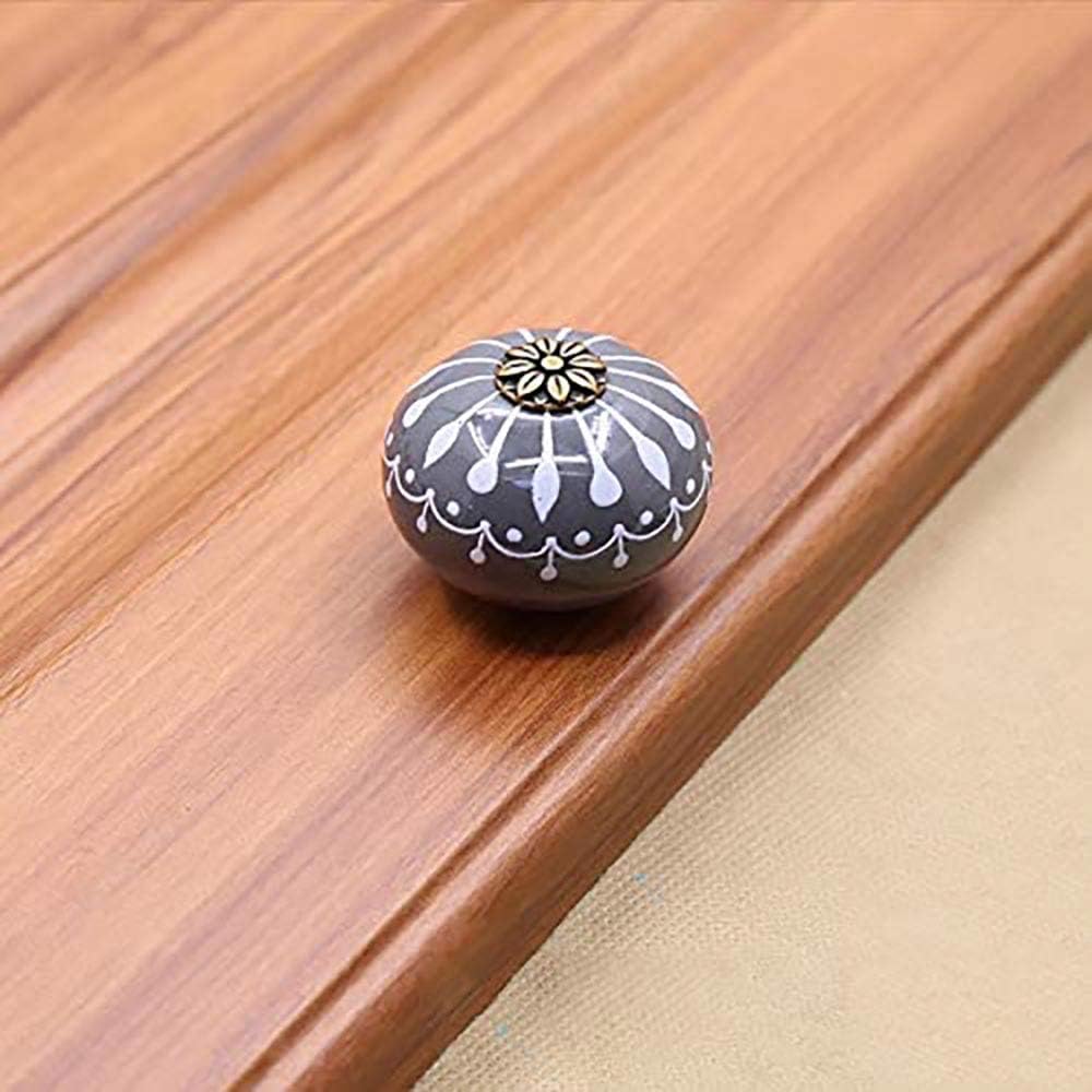 4 PCS Painted Ceramic Cabinet Knobs with Screws 40mm Drawer Knobs Pulls Handles for Kitchen Cupboard Drawer Cabinet Dresser Bookcase Wardrobe