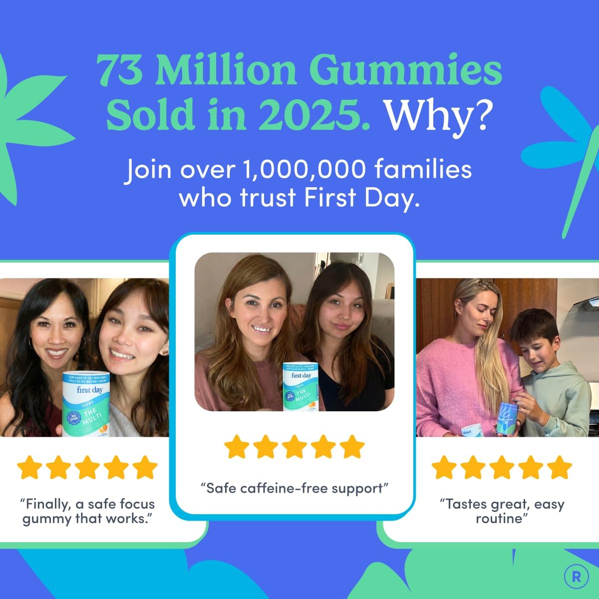 FIRST DAY Vitamins for Teens - Teen Multi Vitamins for Girls & Boys 12-17, Organic Fruit & Veggie Blend - 12 Key Nutrients: Vitamins A, B1, B2, B6, B9, B12, C, D3, E, K2-30 Day Supply - Image 9