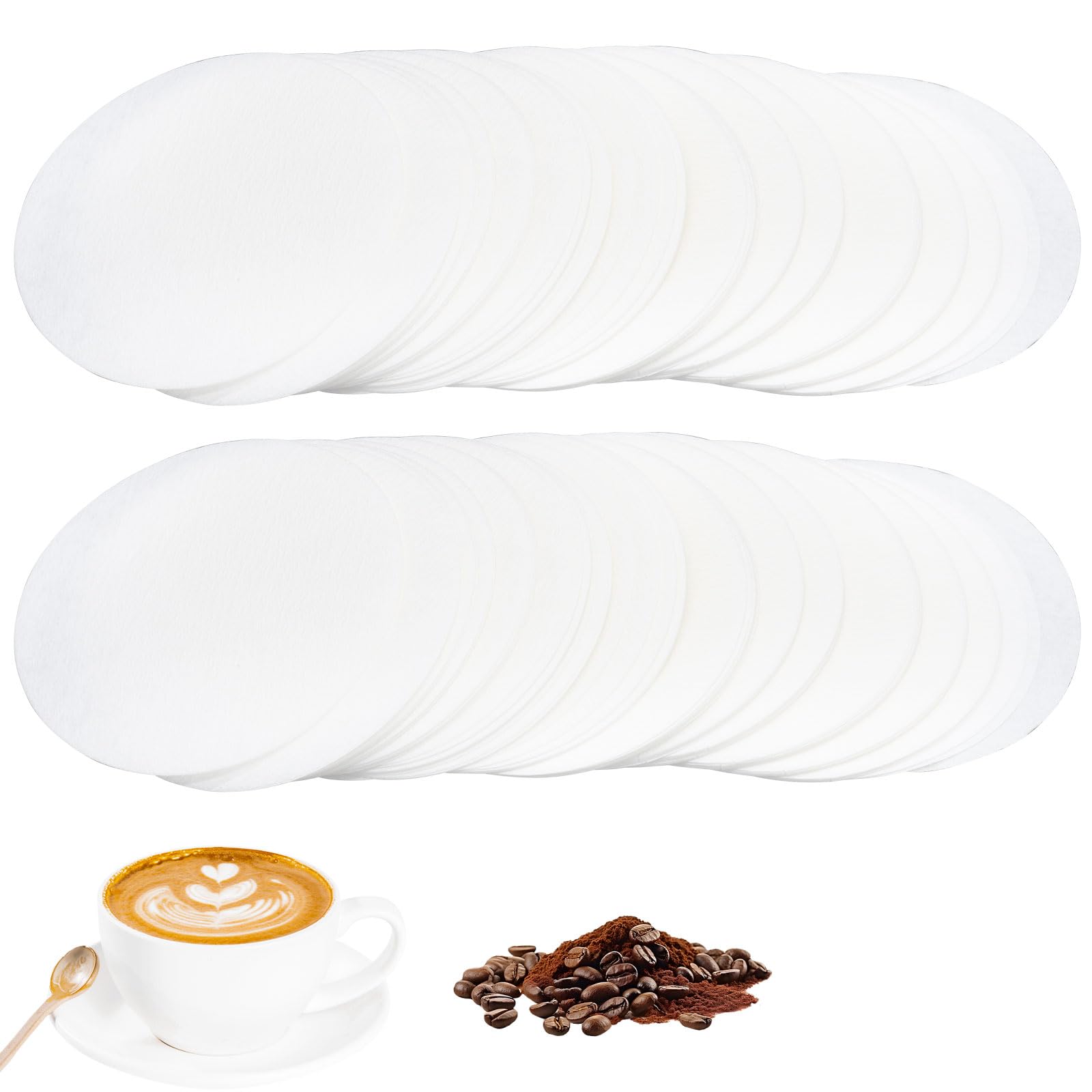 51mm Coffee Paper Filters, 500 Pcs Espresso Filter Papers for Portafilter Machines, 2 Inch Disposable Round Puck Screen Compatible with Standard Espresso Makers
