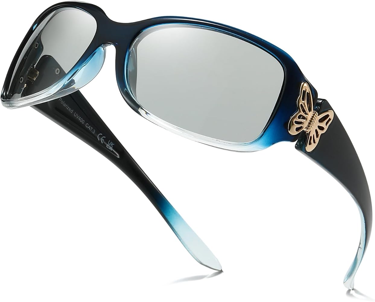 LVIOE Polarized Photochromic Sunglasses for Women, Wrap  display picture 2