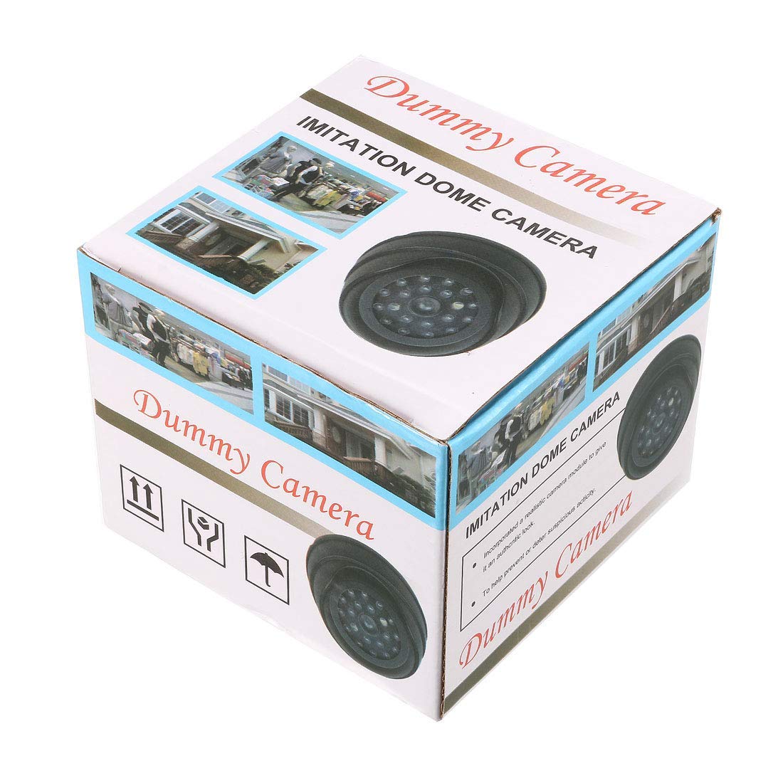 Cámaras De Seguridad Falsas Con Luz LED Intermitente (Pack De 2) - Simulación Realista, Funcionan Con Pilas, Ideales Para Disuadir Ladrones En Casa O Negocio