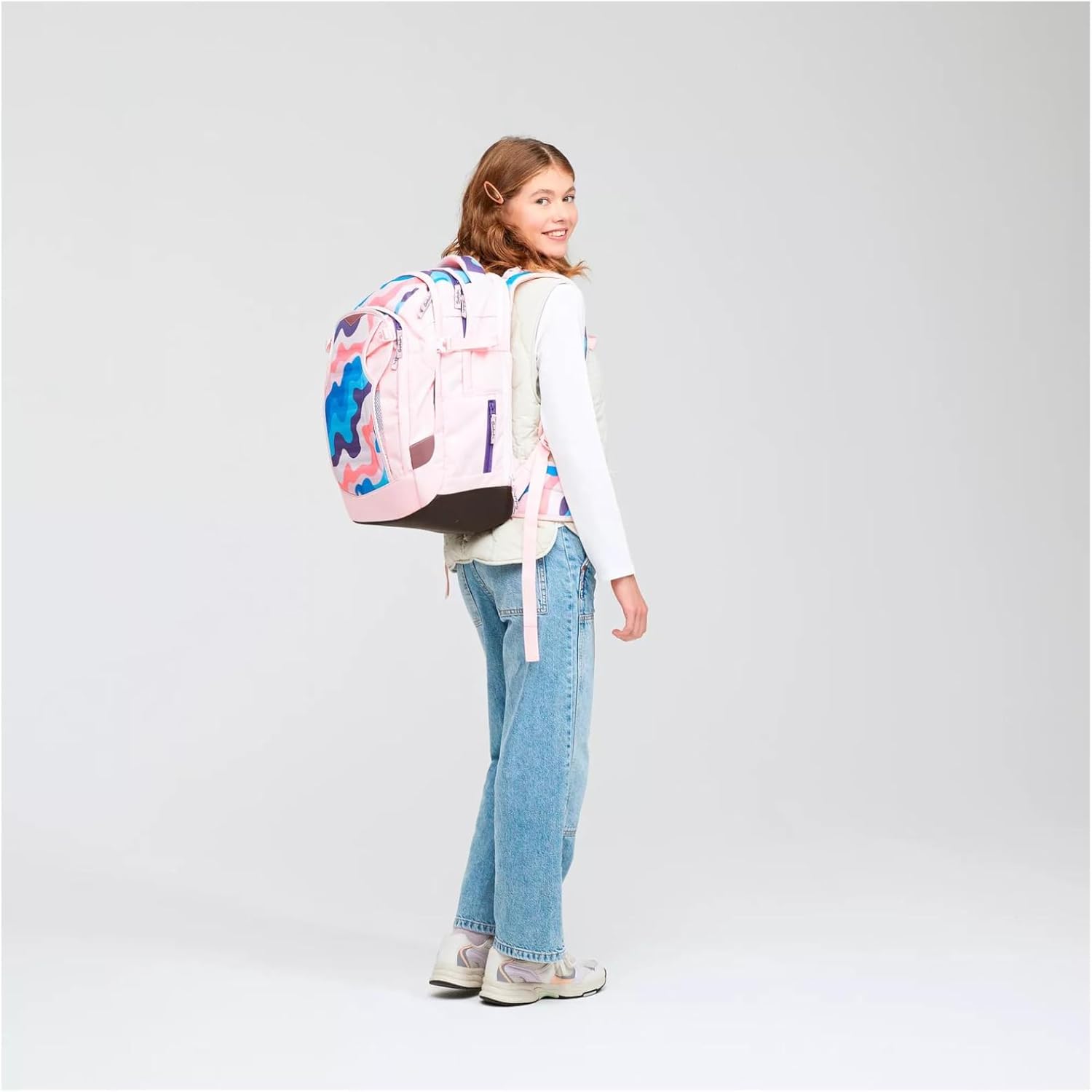 Satch Unisex Kid's Schulrucksack, Candy Clouds 001-Pink, Talla única
