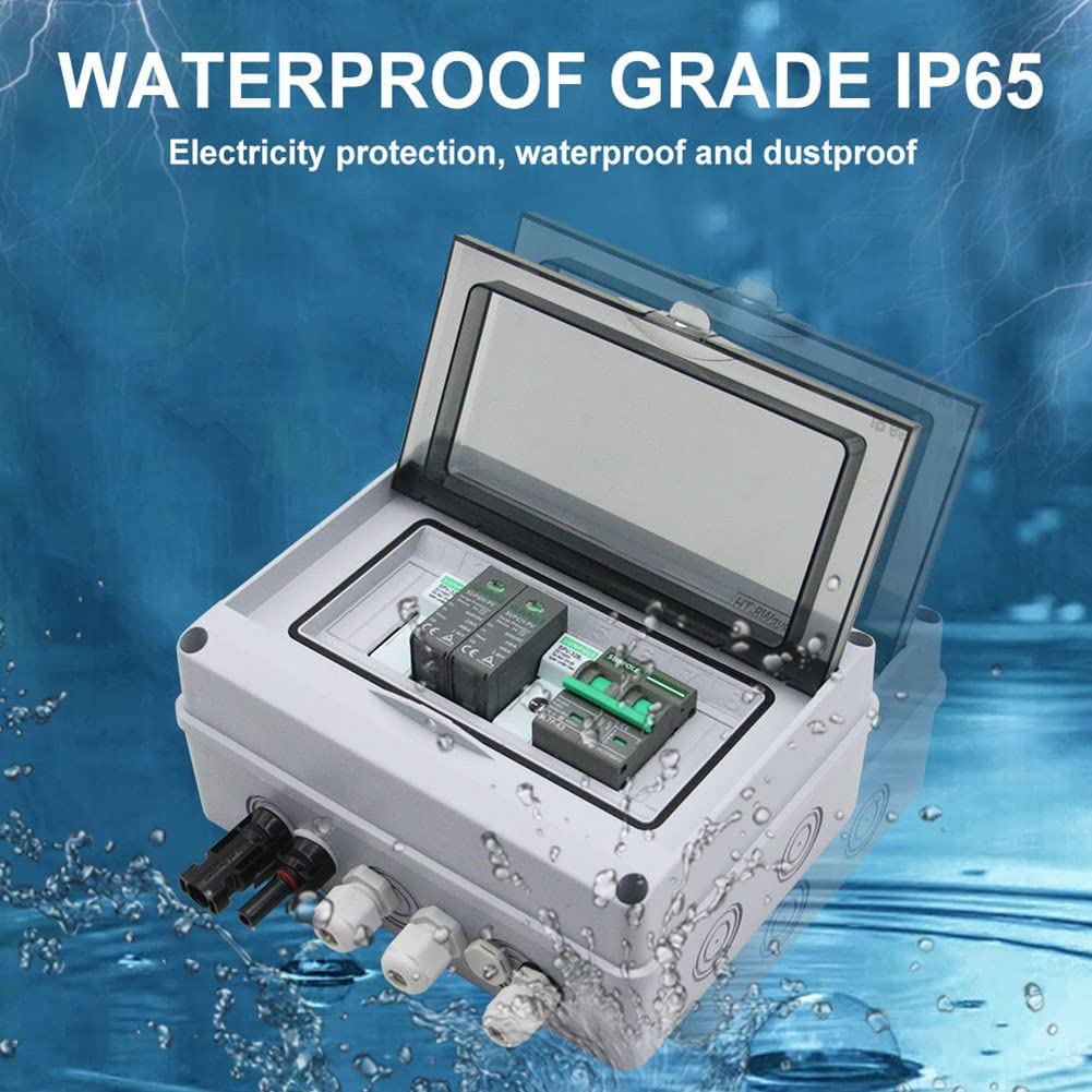 Solare PV Combiner Box, 550V 1 In1 Out 1 String Solare PV Combiner Box Protezione Impermeabile IP65 per RV