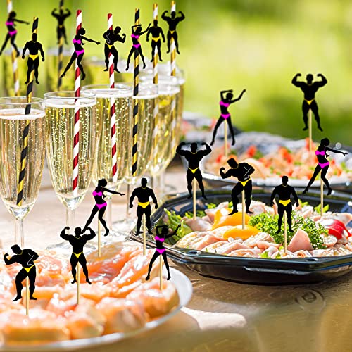 Blue Top 50 Pcs 6 Inch Bachelorette Cake/Cupcake Topper,Male And Felame Pole Dancer Cake Decorations For Birthday Party,Wedding Party,Bridal Shower Party,Housewarming Party,Cake Decorations Kits. #TOP3