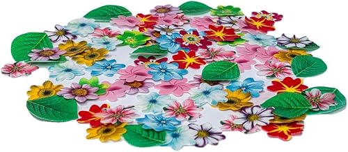 Miniatura 2 de Flores comestibles, hojas comestibles y mariposas comestibles, papel de oblea, decoración de cupcakes para decoración de papel de arroz, decoración