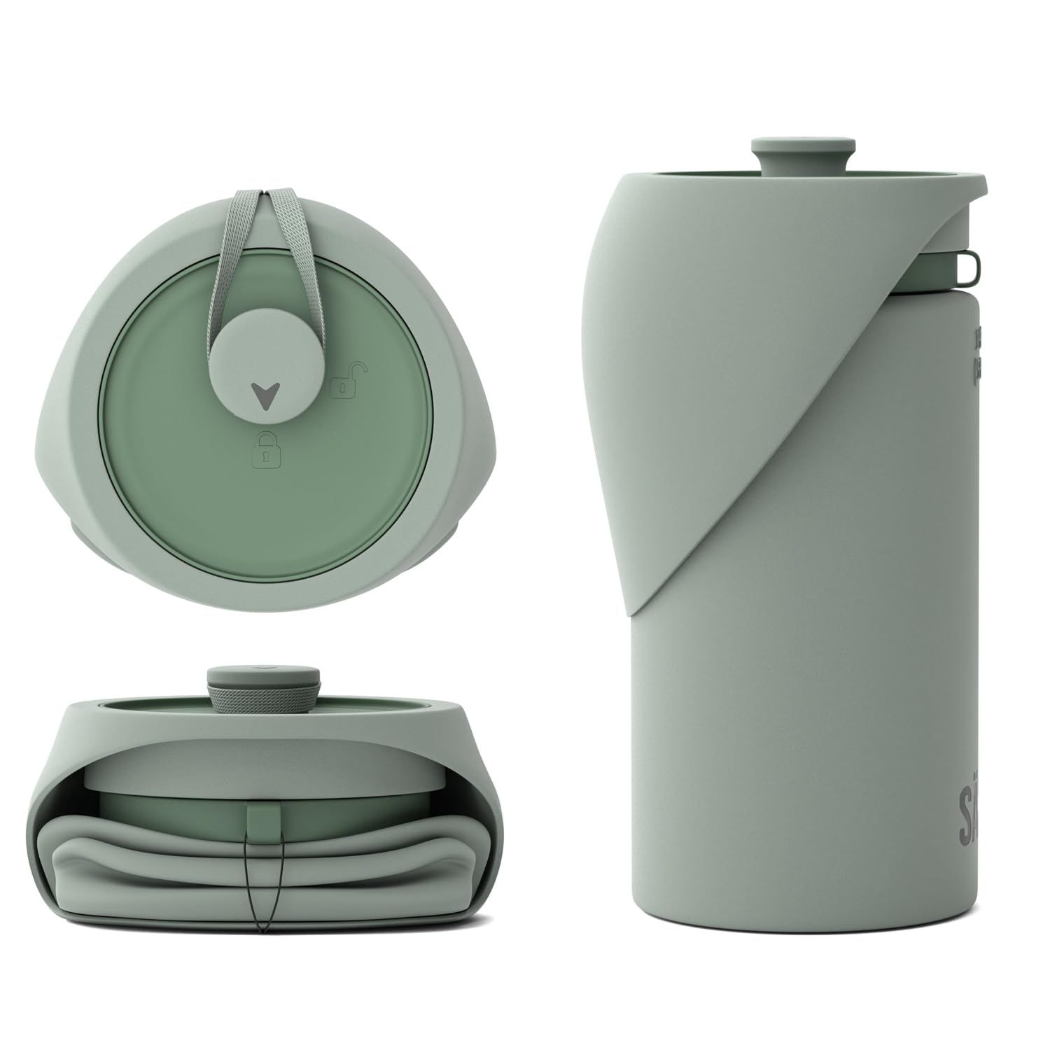 SÄKER Portable Dog Water Bottle, Collapsible Water Bottle for Dogs Perfect for Walking, Hiking and Outdoors | Works as a Portable Water Bowl |