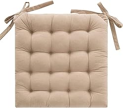 ADSE Almofada de algodão, almofada de assento grossa macia respirável com laços almofada de cadeira adequada para cadeira de jantar tatami cadeira de escritório - 45x45x6cm - verde claro