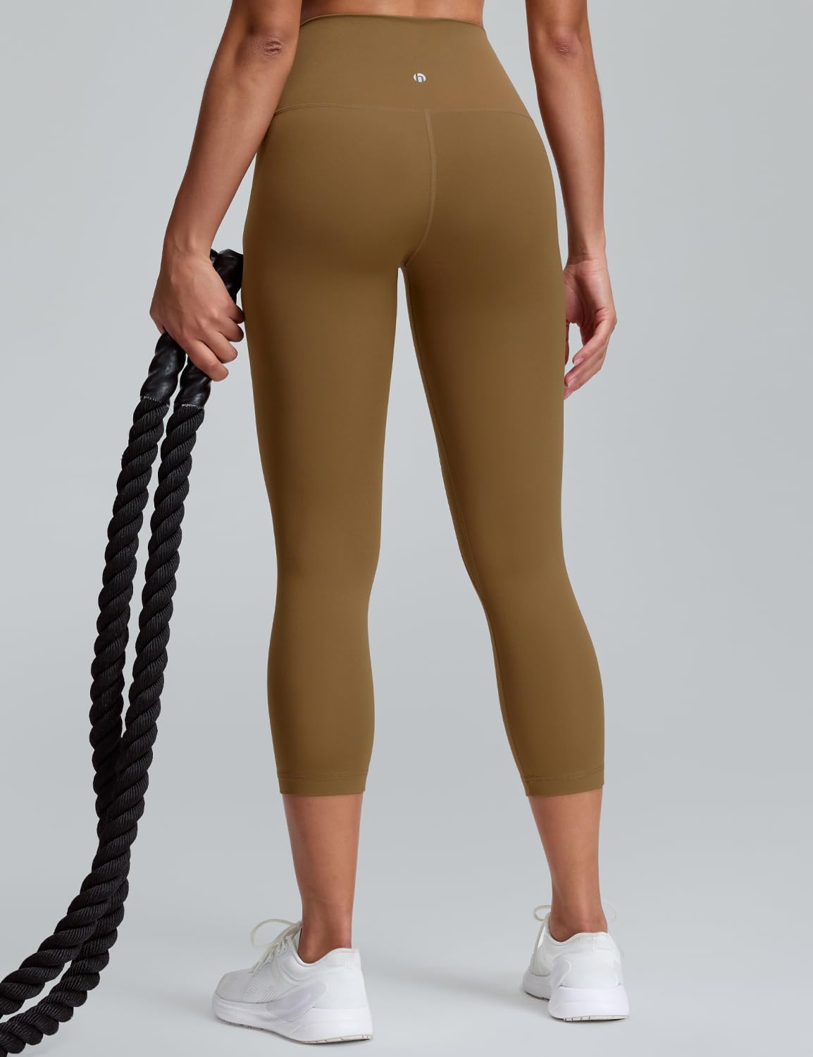 HeyNuts Workout Pro Leggings 21'' Capri, Compression High Waisted Workout Pants - Image 5