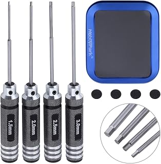 Hobbypark Hex Drivers Screwdriver Set (1.5mm 2.0mm 2.5mm 3.0mm) & Screw Tray Repair Tools for RC Car Quadcopter Drone Airplane Helicopter Boat