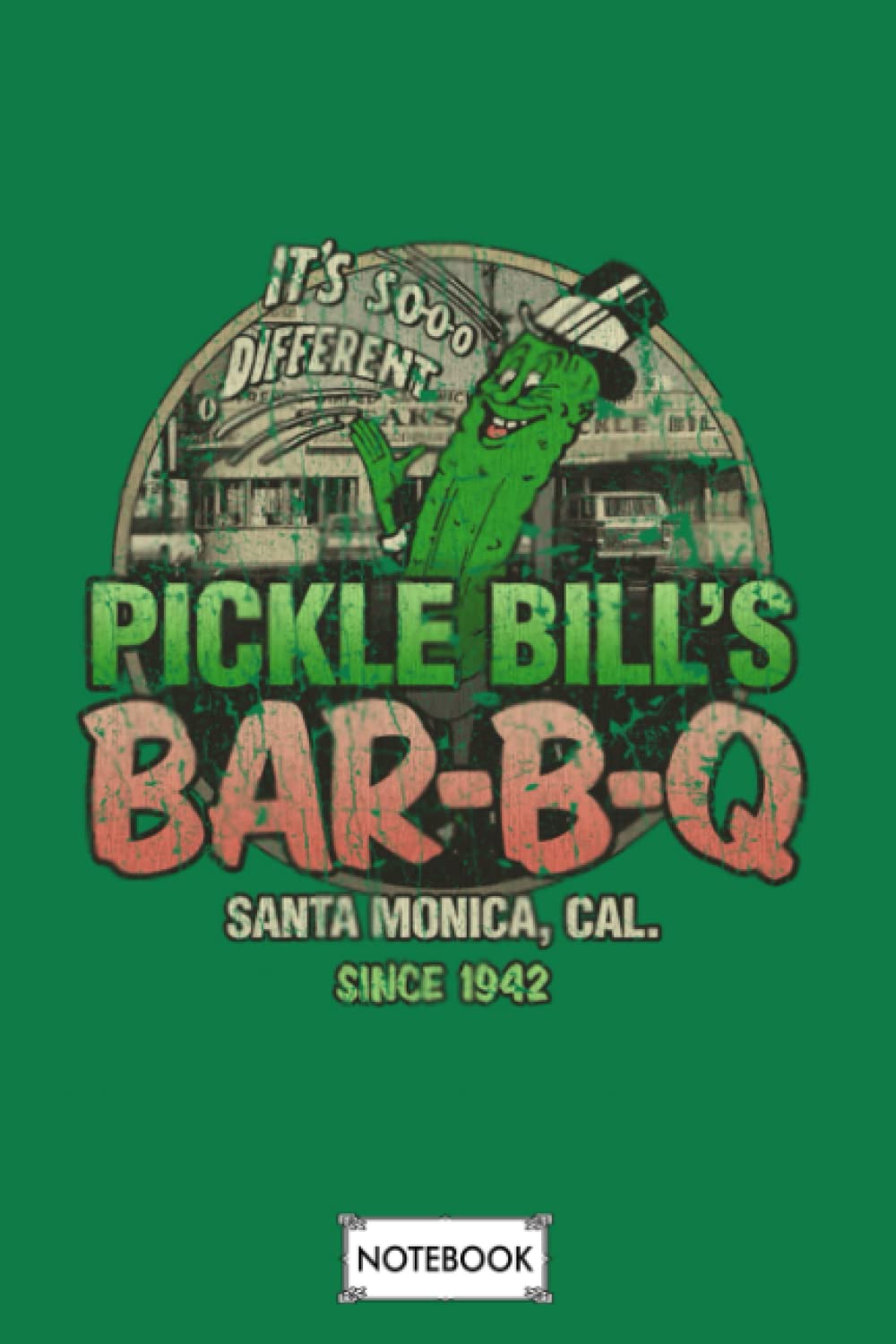 Pickle Bills Bar B Q 1941 G70584 Notebook: 6x9 120 Pages, Planner, Diary, Journal, Lined College Ruled Paper, Matte Finish Cover