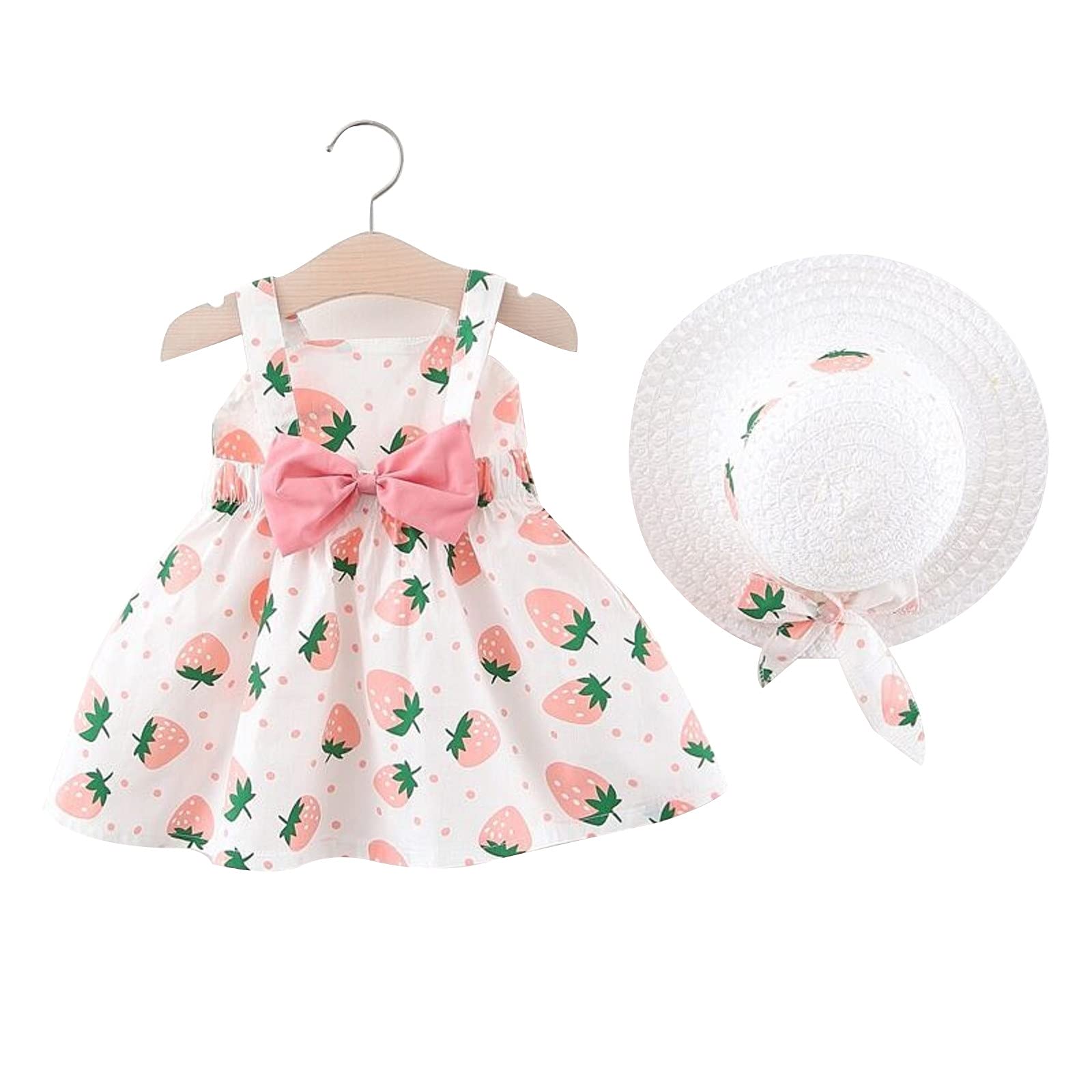 Toddler Baby Girl Dress Cute Floral Princess Pleated Tunic Swing Casual Sundress for 1-3 Years