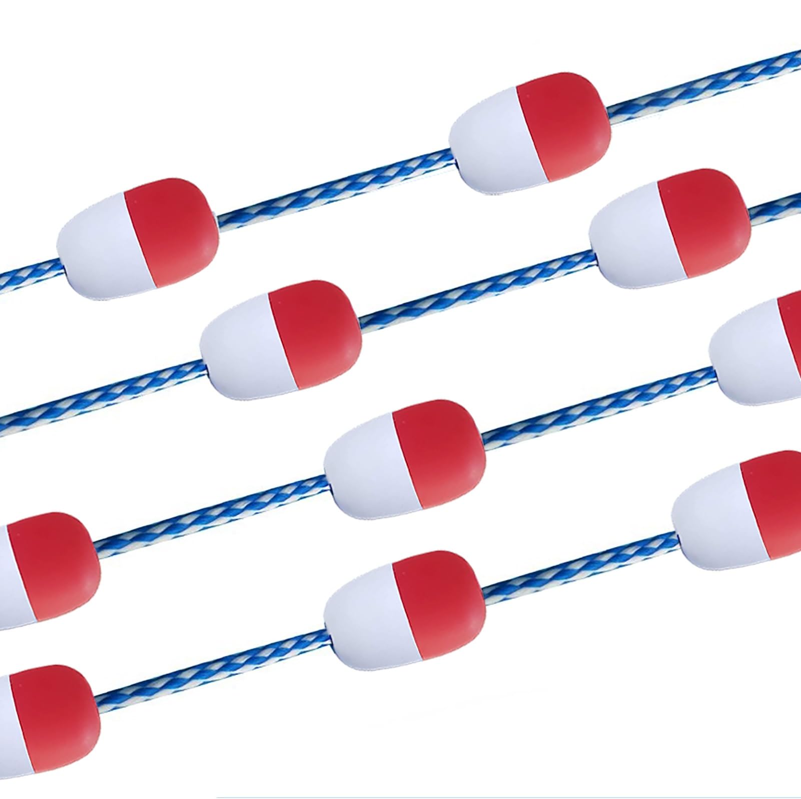 Questo divisore di corsie per Piscina Rosso - Corda Galleggiante di Sicurezza con Ganci, 20 m/65 Piedi per Piscine Interne/Esterne, Ideale per separare Le Zone Profonde e Poco Profonde, Boe