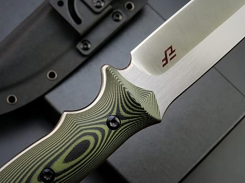 Miniatura 5 de Eafengrow EF128 Cuchillo de hoja fija DC53 Hoja de acero, mango G10 de dos tonos, cuchillos fijos de espiga completa, cuchillo recto para trabajo,