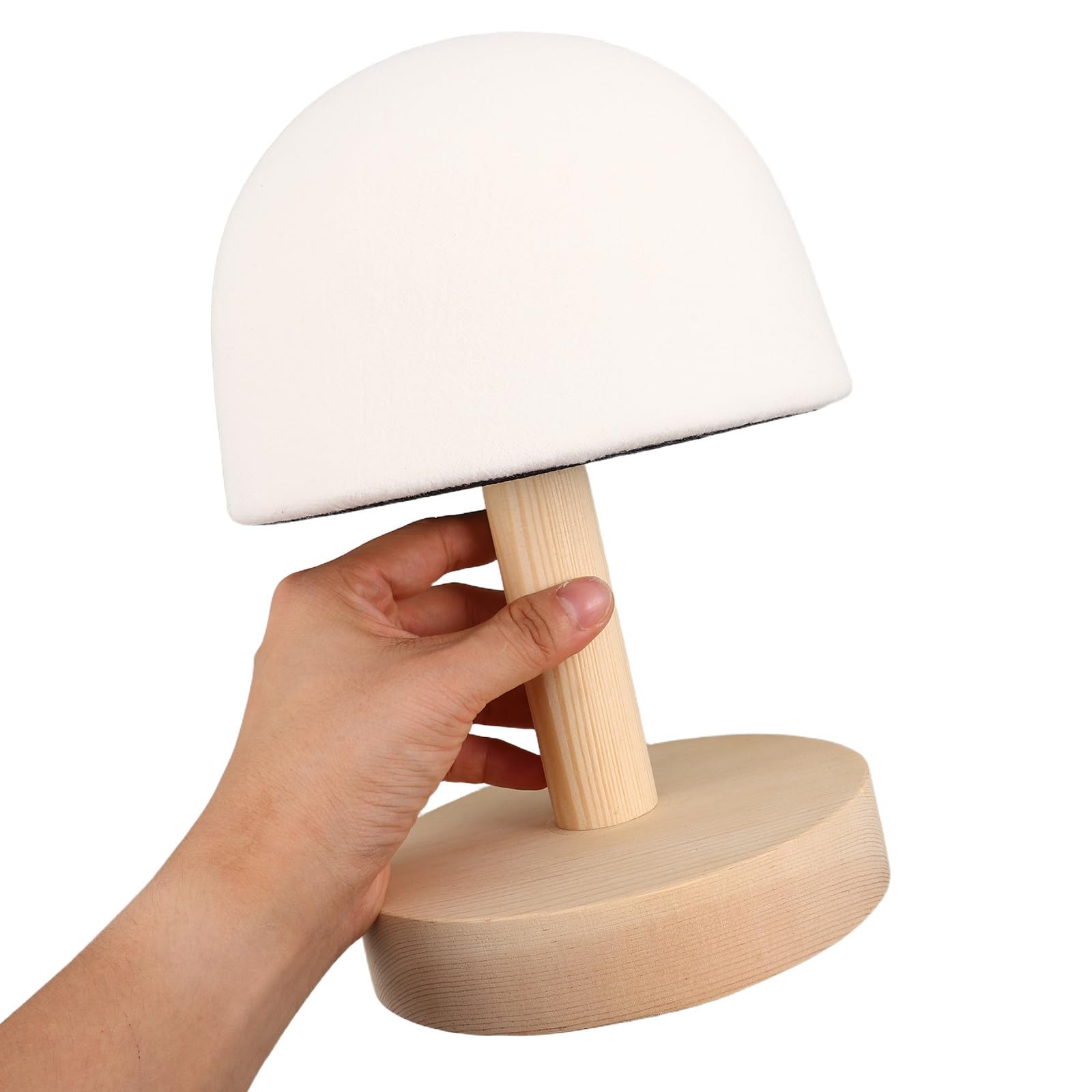 Angoily Tabla de Planchado de Madera y Acolchado Suave con Base Redonda